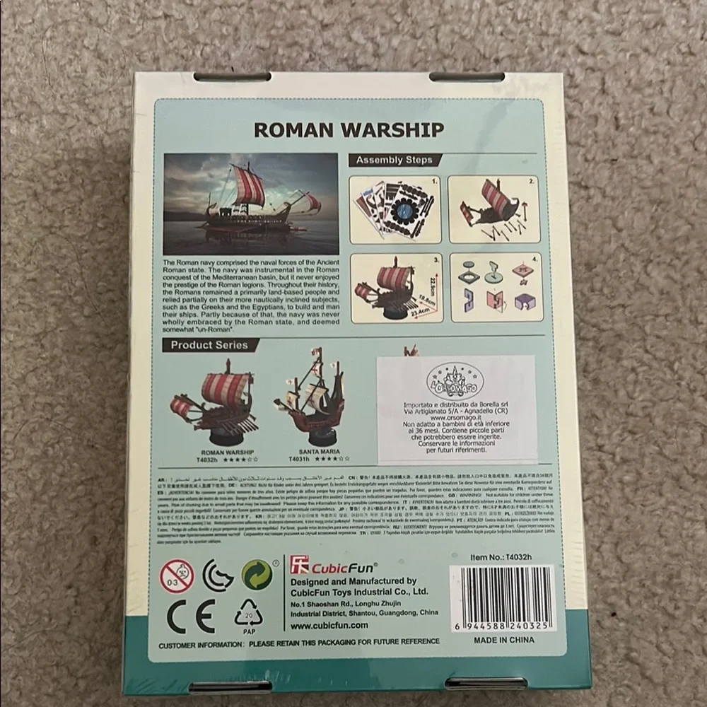 CubicFun Roman Warship Building Set